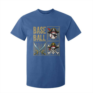 Funny Pirate Skeleton Baseball T Shirt For Kid Sports Lover Gifts TS12 Royal Blue Print Your Wear