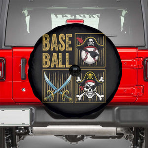 Funny Pirate Skeleton Baseball Spare Tire Cover Sports Lover Gifts TS12 Black Print Your Wear