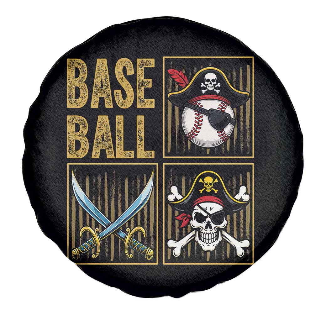 Funny Pirate Skeleton Baseball Spare Tire Cover Sports Lover Gifts TS12 Print Your Wear