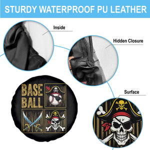 Funny Pirate Skeleton Baseball Spare Tire Cover Sports Lover Gifts TS12 Print Your Wear