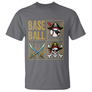Funny Pirate Skeleton Baseball T Shirt Sports Lover Gifts TS12 Charcoal Print Your Wear