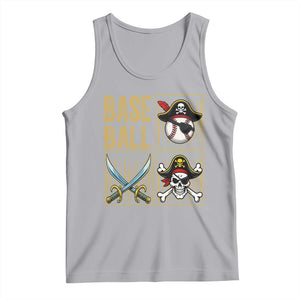Funny Pirate Skeleton Baseball Tank Top Sports Lover Gifts TS12 Athletic Heather Print Your Wear