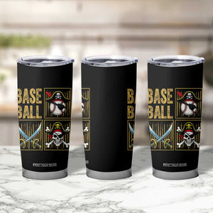 Funny Pirate Skeleton Baseball Tumbler Cup Sports Lover Gifts TS12 Print Your Wear
