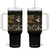 Funny Pirate Skeleton Baseball Tumbler With Handle Sports Lover Gifts TS12 One Size: 40 oz Black Print Your Wear