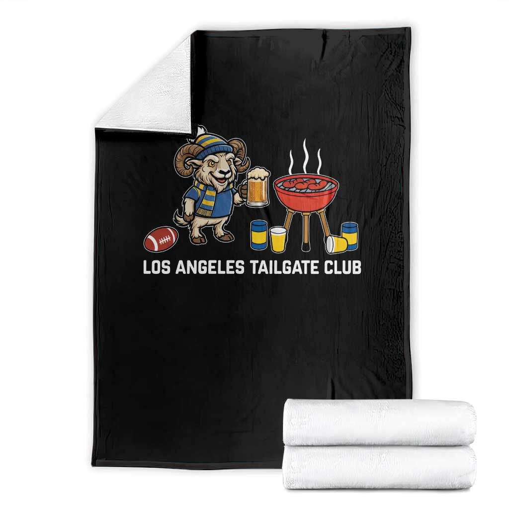 Funny Los Angeles Tailgate Club Throw Blanket Game Day BBQ Ram Fan TS12 Black Print Your Wear
