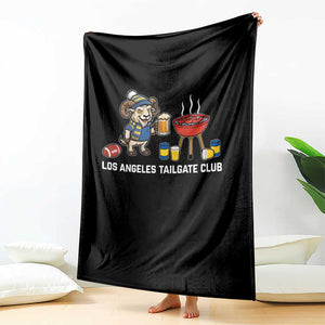 Funny Los Angeles Tailgate Club Throw Blanket Game Day BBQ Ram Fan