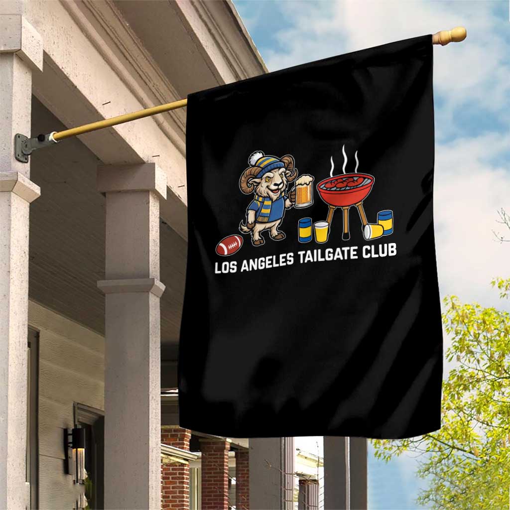 Funny Los Angeles Tailgate Club Garden Flag Game Day BBQ Ram Fan