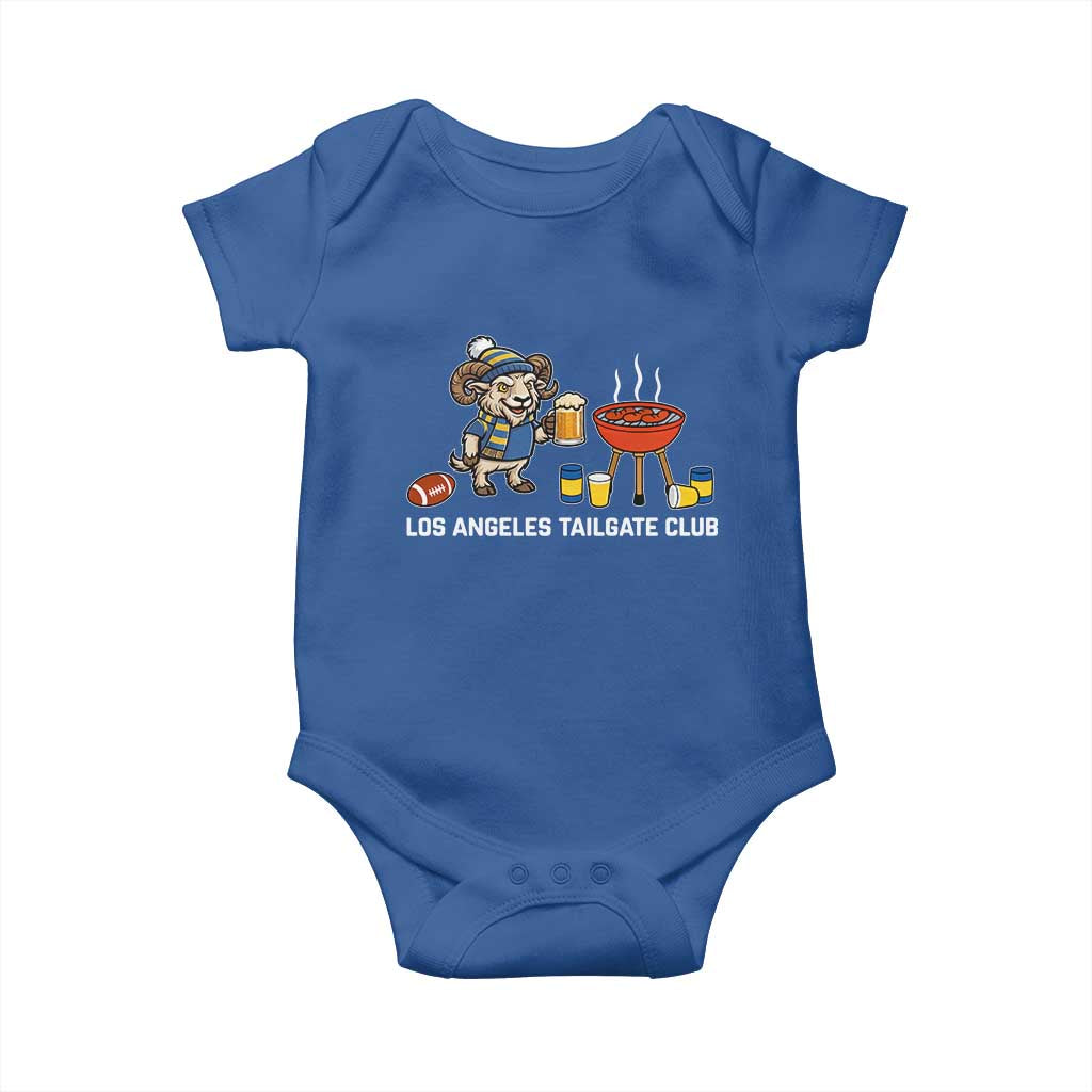 Funny Los Angeles Tailgate Club Baby Onesie Game Day BBQ Ram Fan TS12 Royal Blue Print Your Wear
