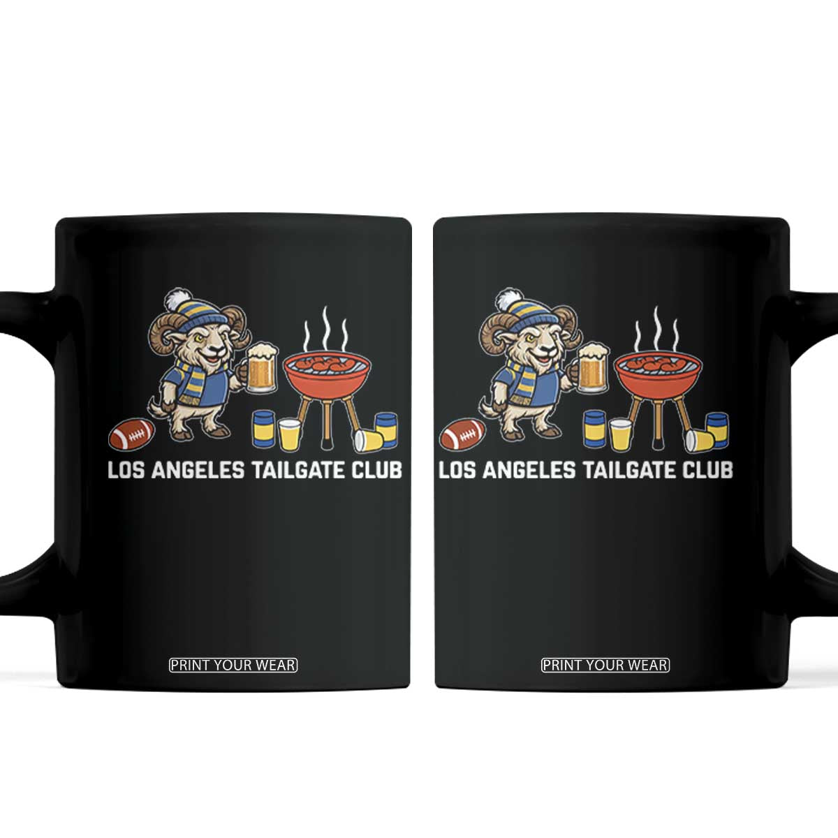 Funny Los Angeles Tailgate Club Coffee Mug Game Day BBQ Ram Fan TS12 Black Print Your Wear