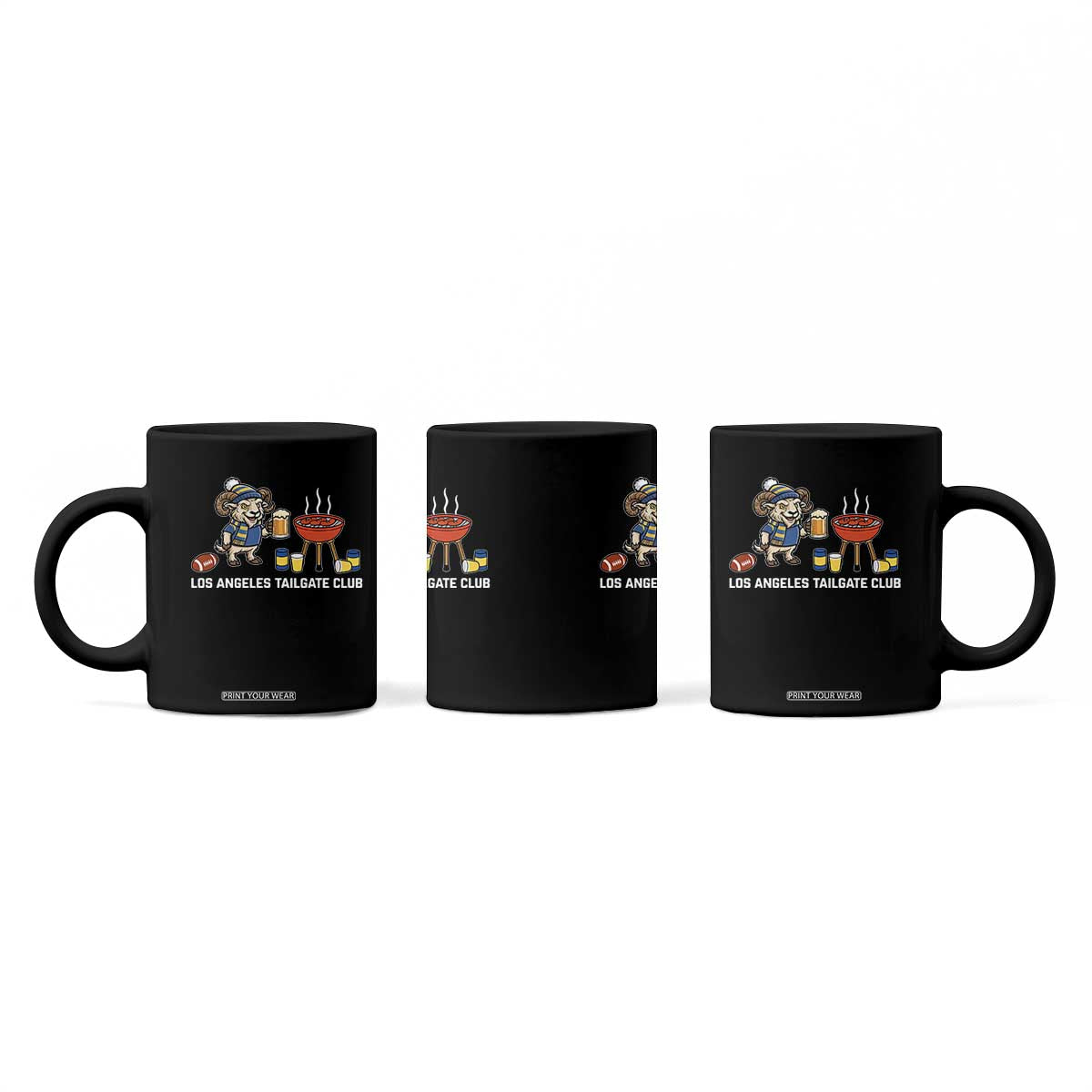 Funny Los Angeles Tailgate Club Coffee Mug Game Day BBQ Ram Fan