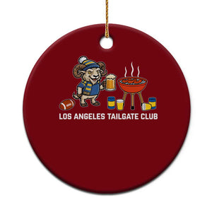 Funny Los Angeles Tailgate Club Ceramic Ornament Game Day BBQ Ram Fan