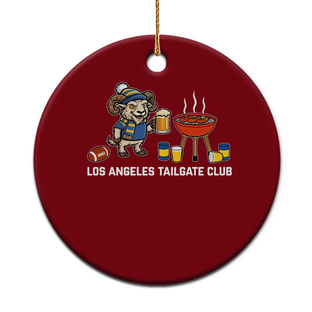 Funny Los Angeles Tailgate Club Ceramic Ornament Game Day BBQ Ram Fan TS12 1pc Red Print Your Wear