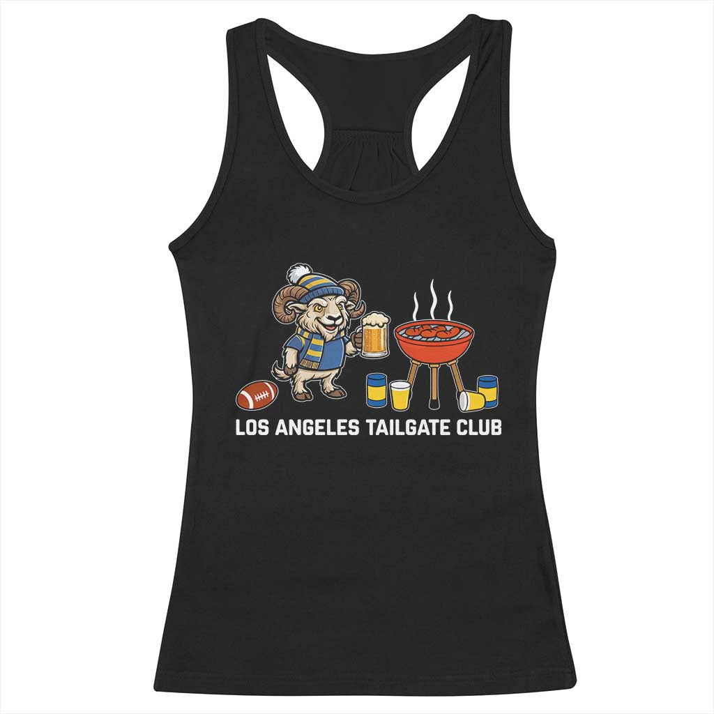 Funny Los Angeles Tailgate Club Racerback Tank Top Game Day BBQ Ram Fan