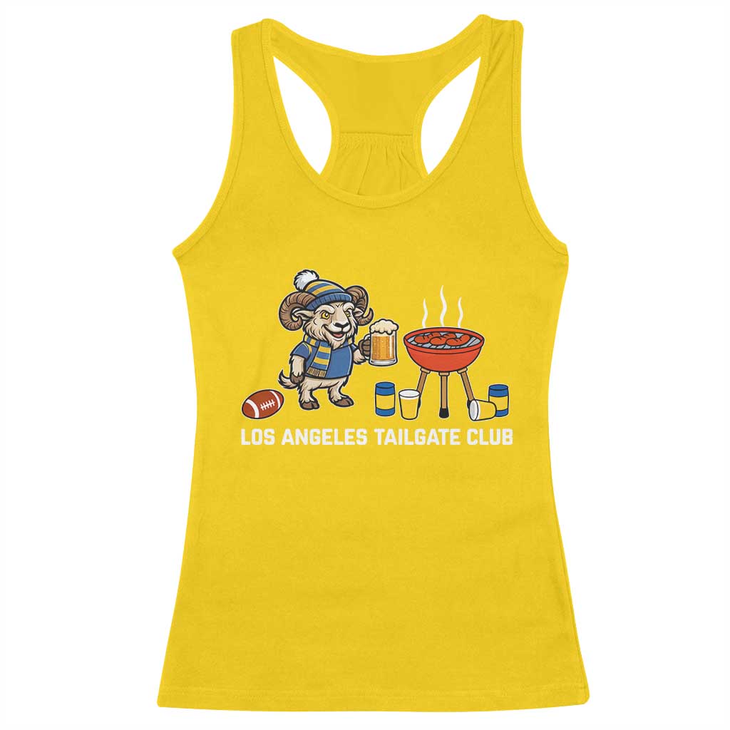 Funny Los Angeles Tailgate Club Racerback Tank Top Game Day BBQ Ram Fan