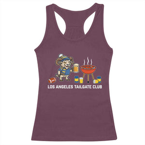 Funny Los Angeles Tailgate Club Racerback Tank Top Game Day BBQ Ram Fan