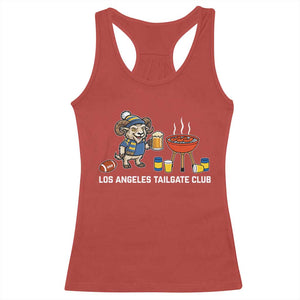 Funny Los Angeles Tailgate Club Racerback Tank Top Game Day BBQ Ram Fan