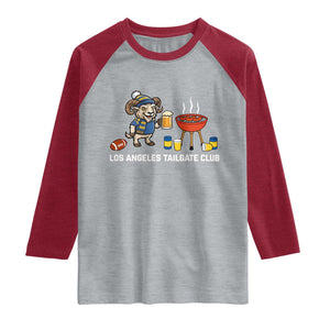 Funny Los Angeles Tailgate Club Raglan Shirt Game Day BBQ Ram Fan