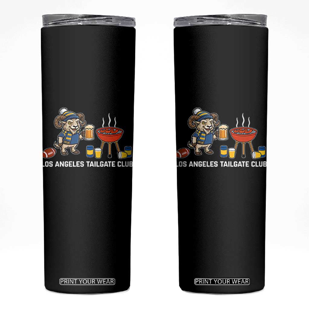 Funny Los Angeles Tailgate Club Skinny Tumbler Game Day BBQ Ram Fan TS12 Black Print Your Wear