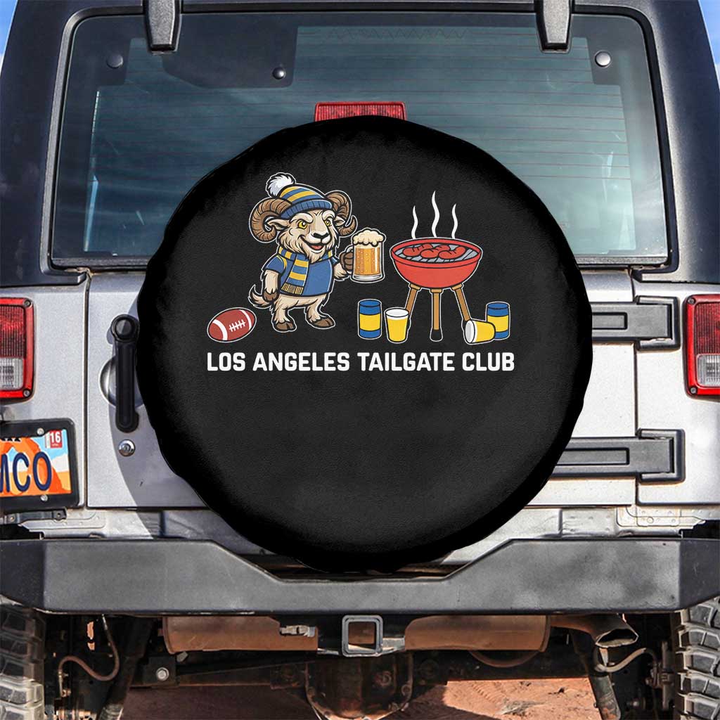 Funny Los Angeles Tailgate Club Spare Tire Cover Game Day BBQ Ram Fan TS12 No hole Black Print Your Wear