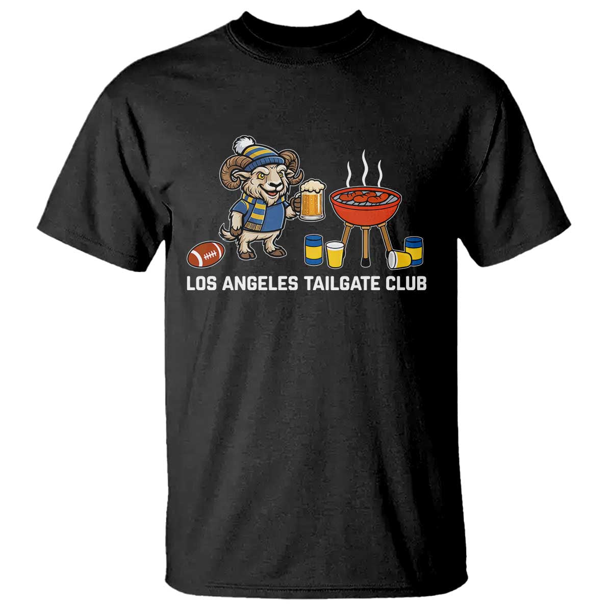 Funny Los Angeles Tailgate Club T Shirt Game Day BBQ Ram Fan