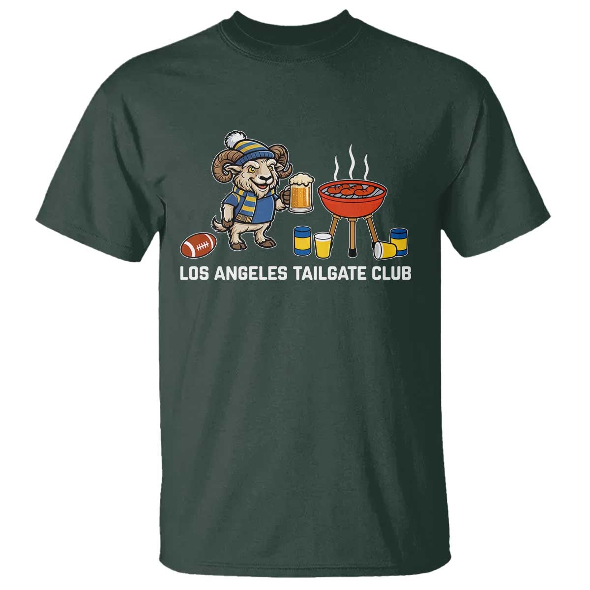 Funny Los Angeles Tailgate Club T Shirt Game Day BBQ Ram Fan