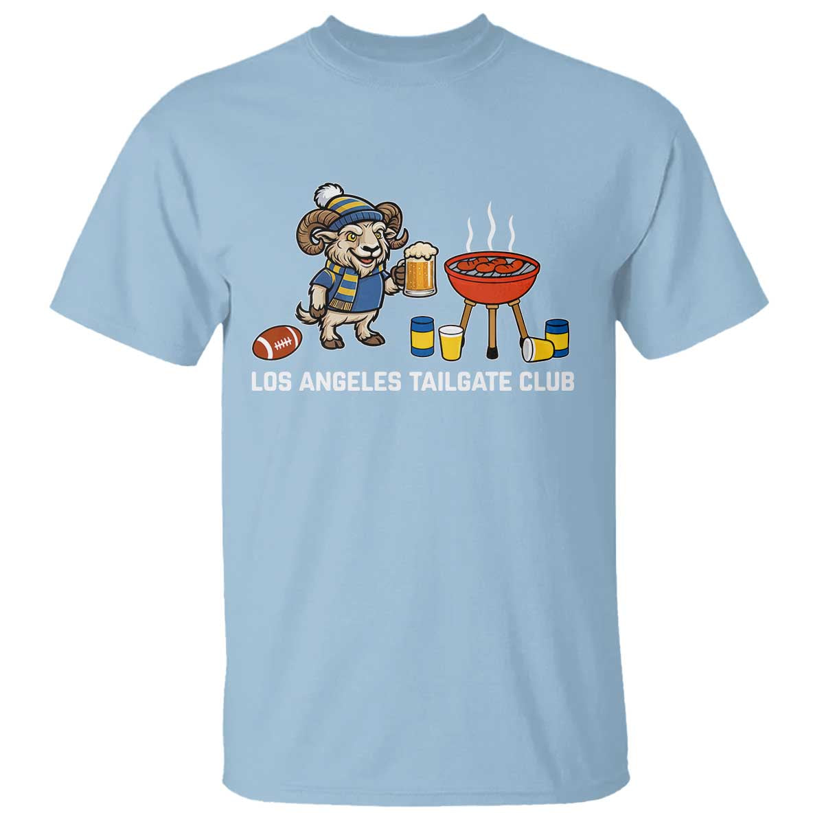 Funny Los Angeles Tailgate Club T Shirt Game Day BBQ Ram Fan