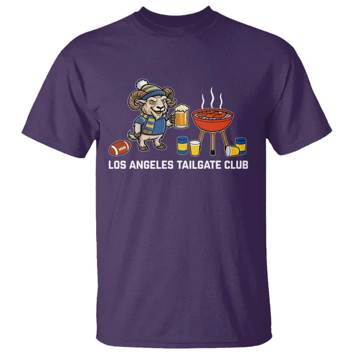 Funny Los Angeles Tailgate Club T Shirt Game Day BBQ Ram Fan