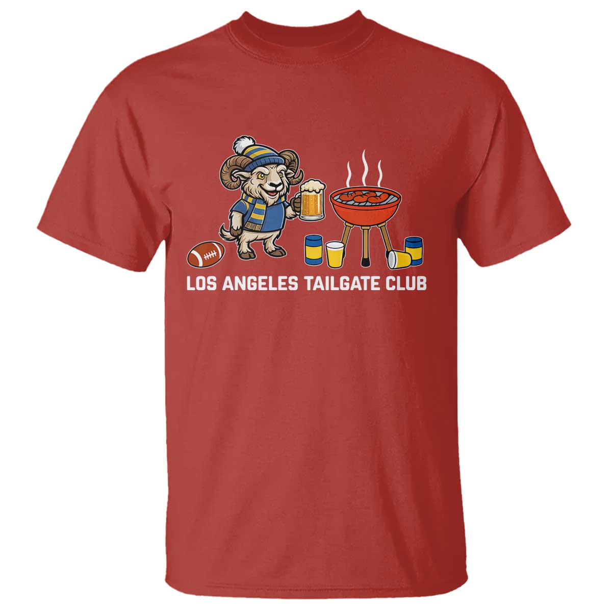 Funny Los Angeles Tailgate Club T Shirt Game Day BBQ Ram Fan