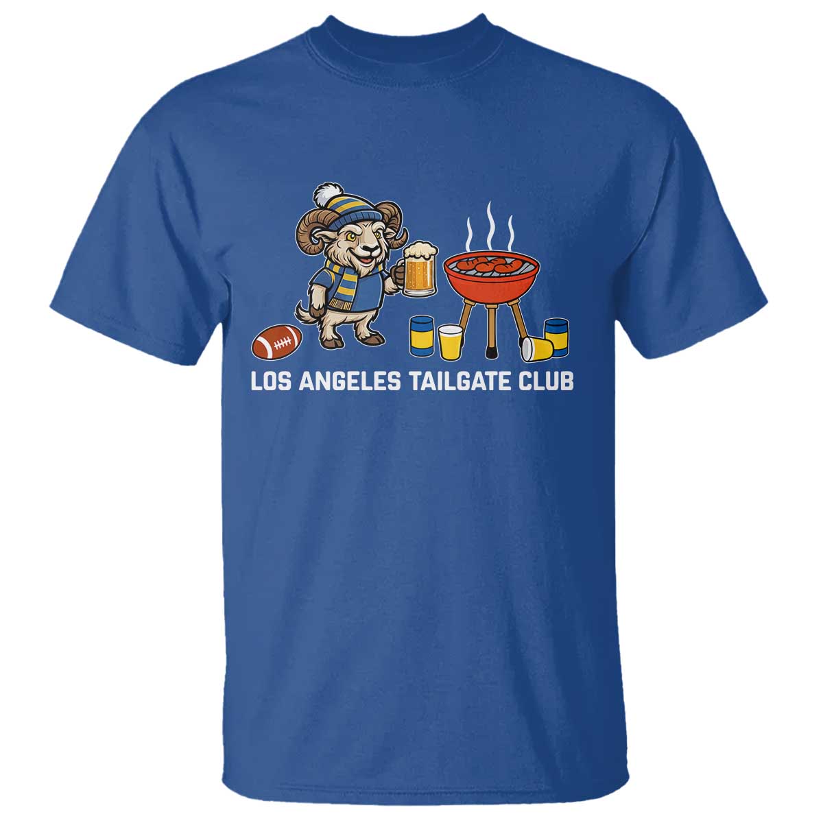 Funny Los Angeles Tailgate Club T Shirt Game Day BBQ Ram Fan TS12 Royal Blue Print Your Wear