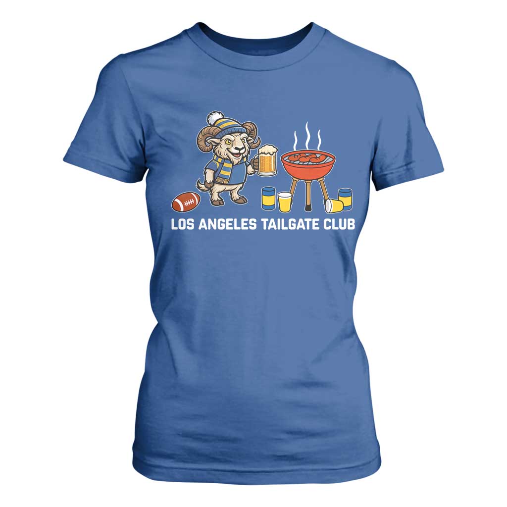 Funny Los Angeles Tailgate Club T Shirt For Women Game Day BBQ Ram Fan TS12 Royal Blue Print Your Wear