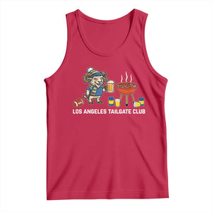 Funny Los Angeles Tailgate Club Tank Top Game Day BBQ Ram Fan