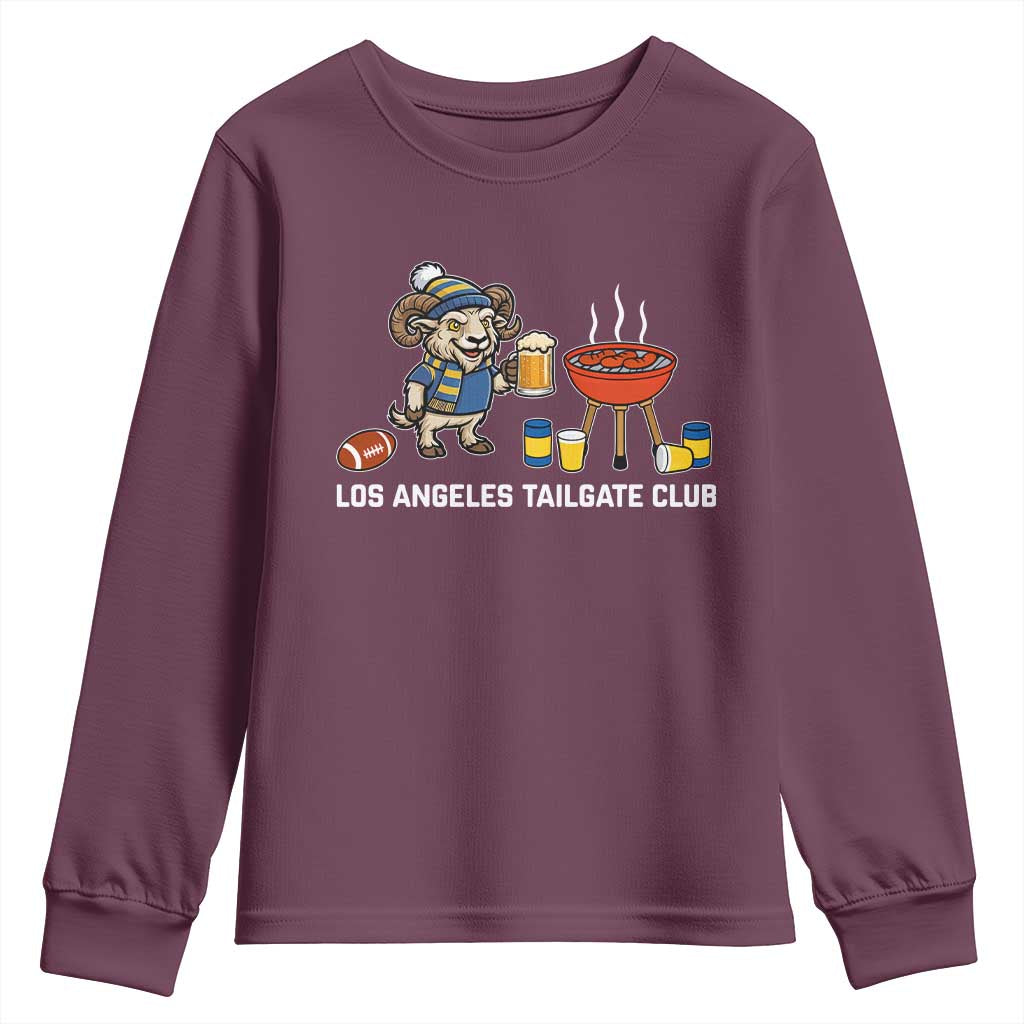Funny Los Angeles Tailgate Club Youth Sweatshirt Game Day BBQ Ram Fan