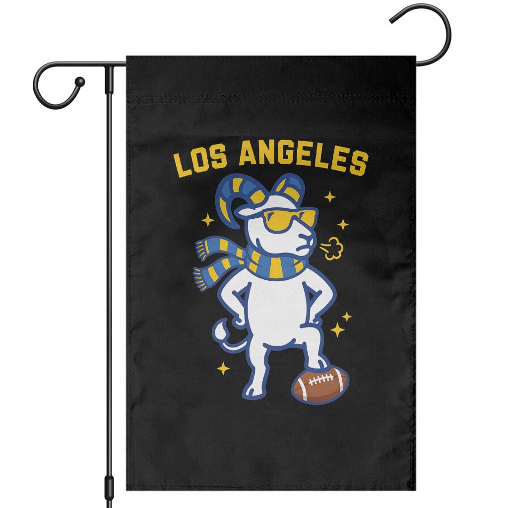 Cool Ram Football Fan Garden Flag Royal Blue And Gold Pride TS12 Black Print Your Wear