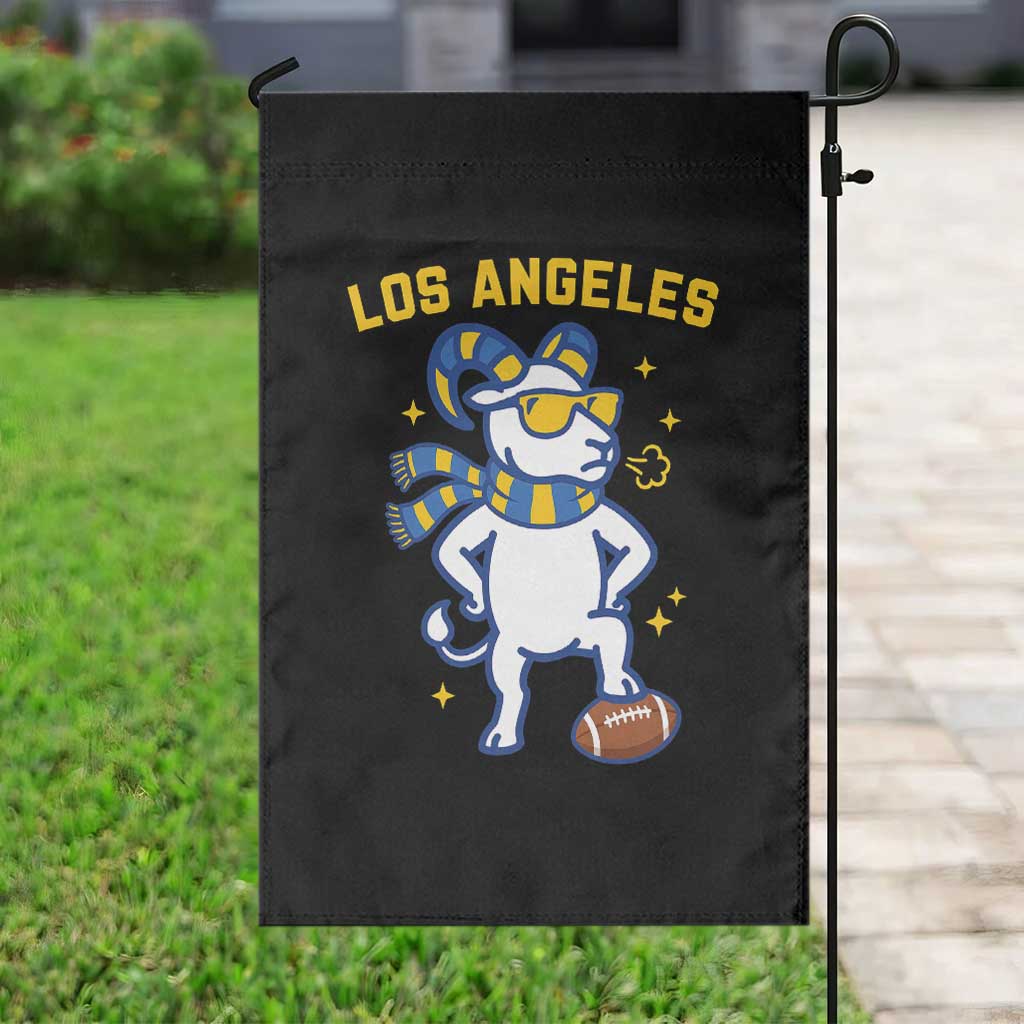 Cool Ram Football Fan Garden Flag Royal Blue And Gold Pride