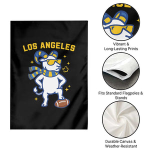 Cool Ram Football Fan Garden Flag Royal Blue And Gold Pride