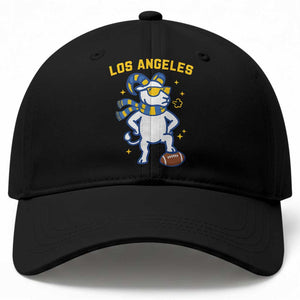 Cool Ram Football Fan Baseball Cap Royal Blue And Gold Pride