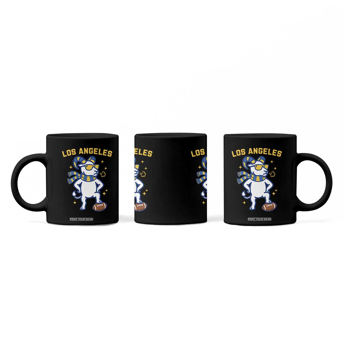 Cool Ram Football Fan Coffee Mug Royal Blue And Gold Pride