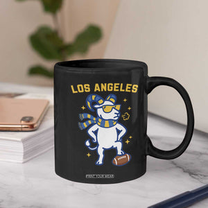 Cool Ram Football Fan Coffee Mug Royal Blue And Gold Pride