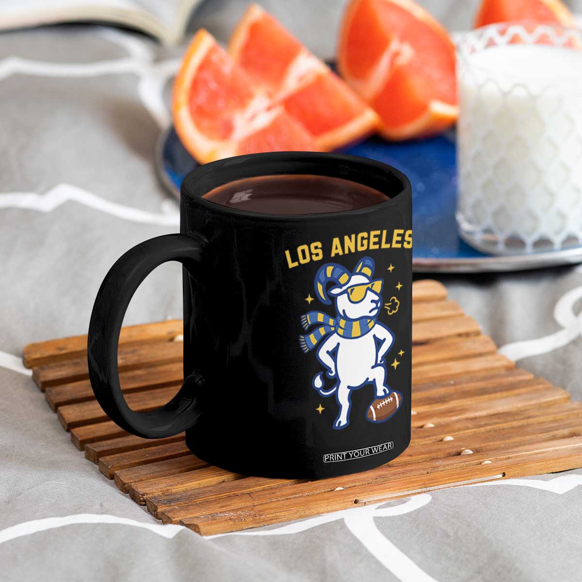 Cool Ram Football Fan Coffee Mug Royal Blue And Gold Pride