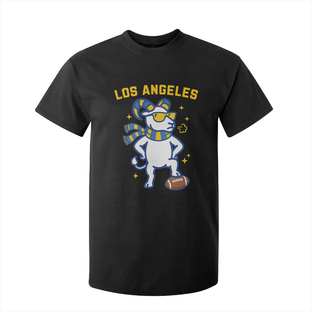 Cool Ram Football Fan T Shirt For Kid Royal Blue And Gold Pride
