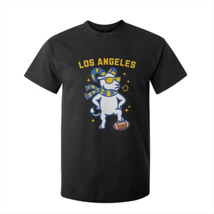 Cool Ram Football Fan T Shirt For Kid Royal Blue And Gold Pride