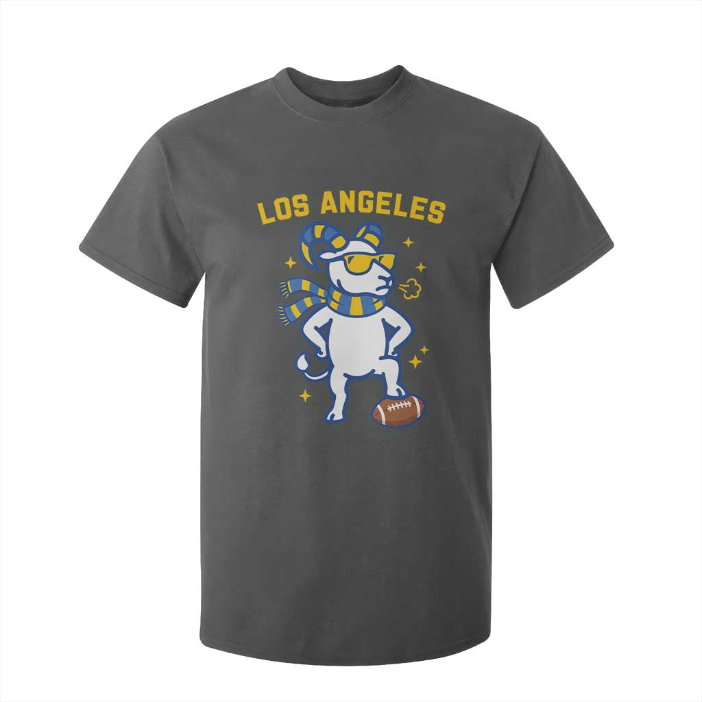 Cool Ram Football Fan T Shirt For Kid Royal Blue And Gold Pride