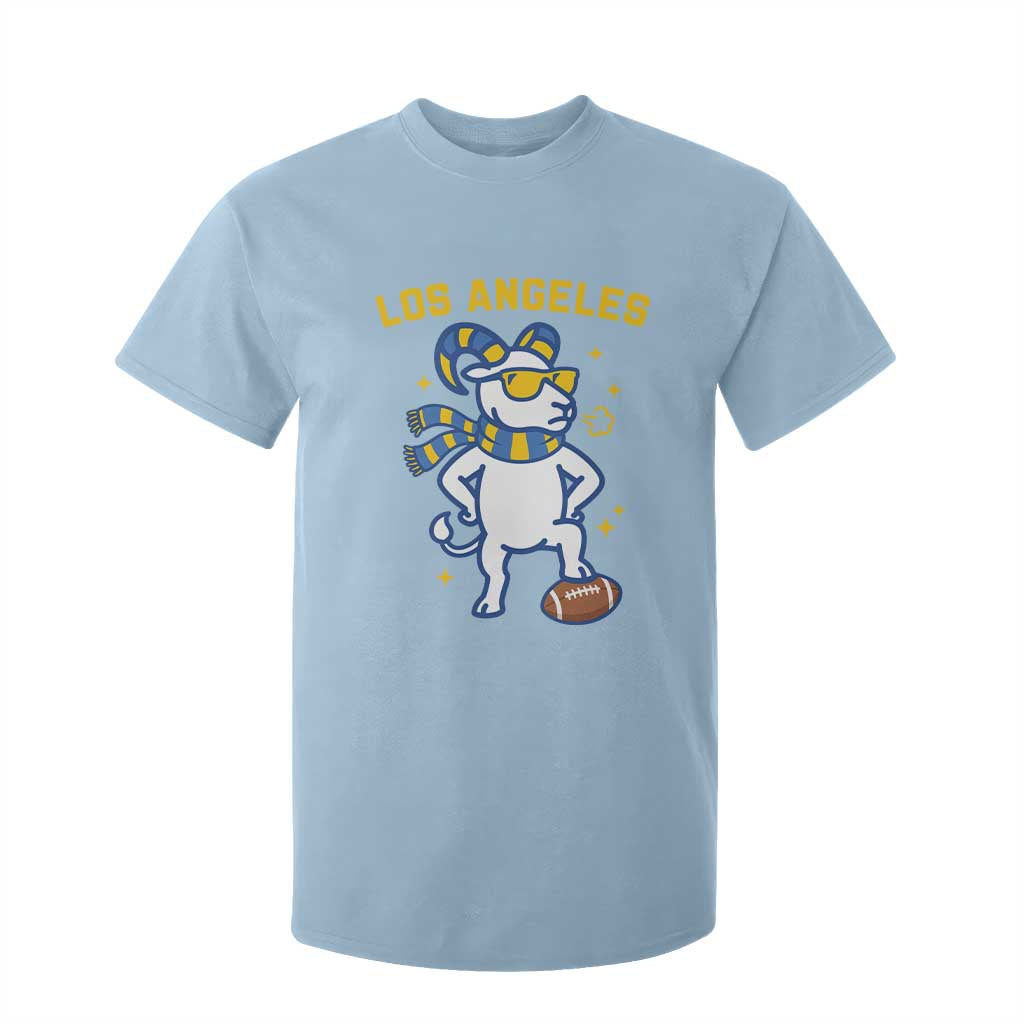 Cool Ram Football Fan T Shirt For Kid Royal Blue And Gold Pride