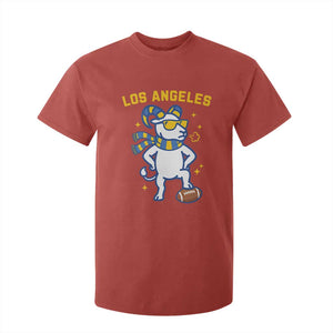 Cool Ram Football Fan T Shirt For Kid Royal Blue And Gold Pride