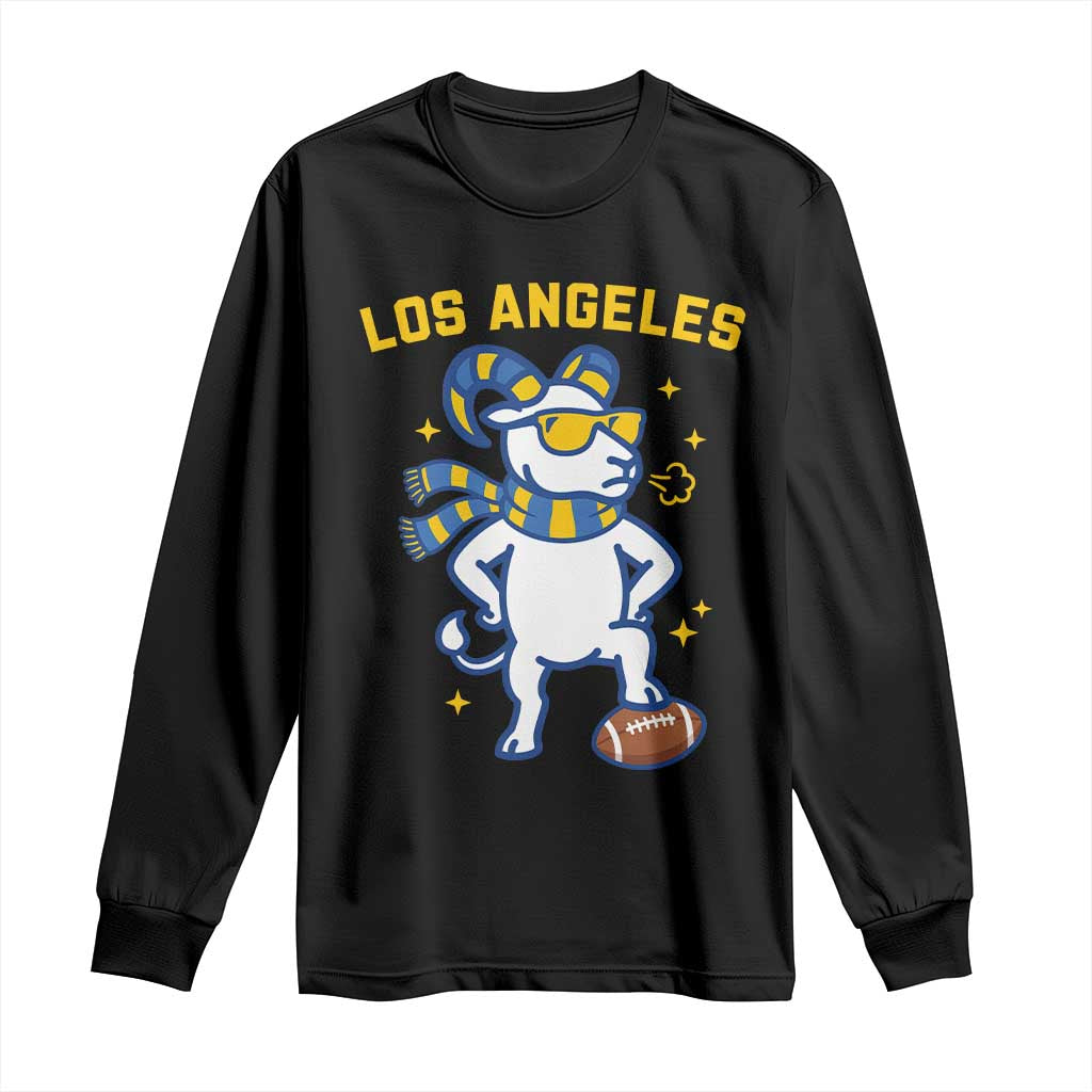 Cool Ram Football Fan Long Sleeve Shirt Royal Blue And Gold Pride