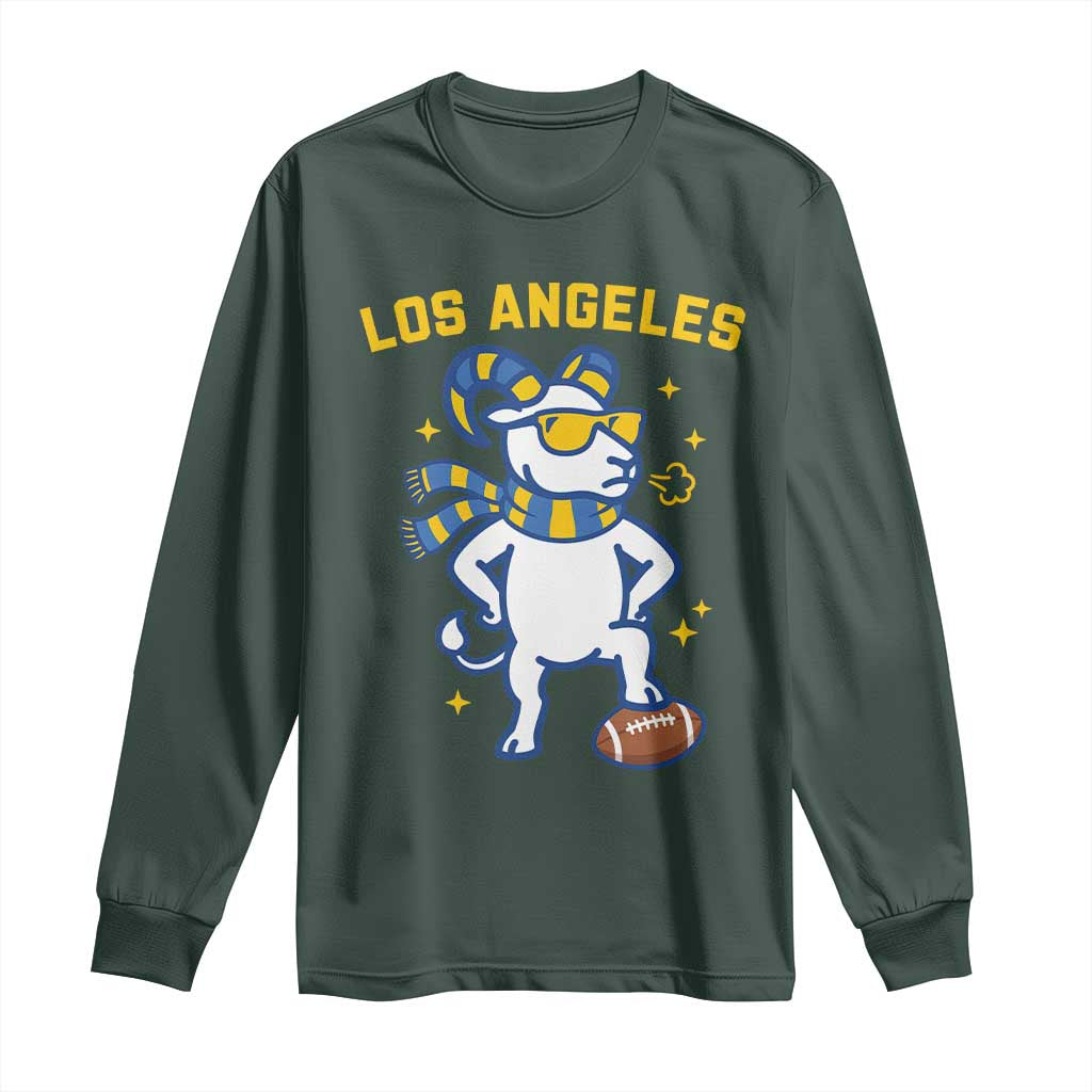 Cool Ram Football Fan Long Sleeve Shirt Royal Blue And Gold Pride