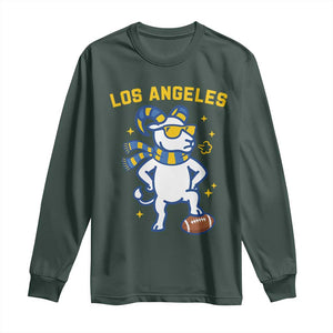 Cool Ram Football Fan Long Sleeve Shirt Royal Blue And Gold Pride