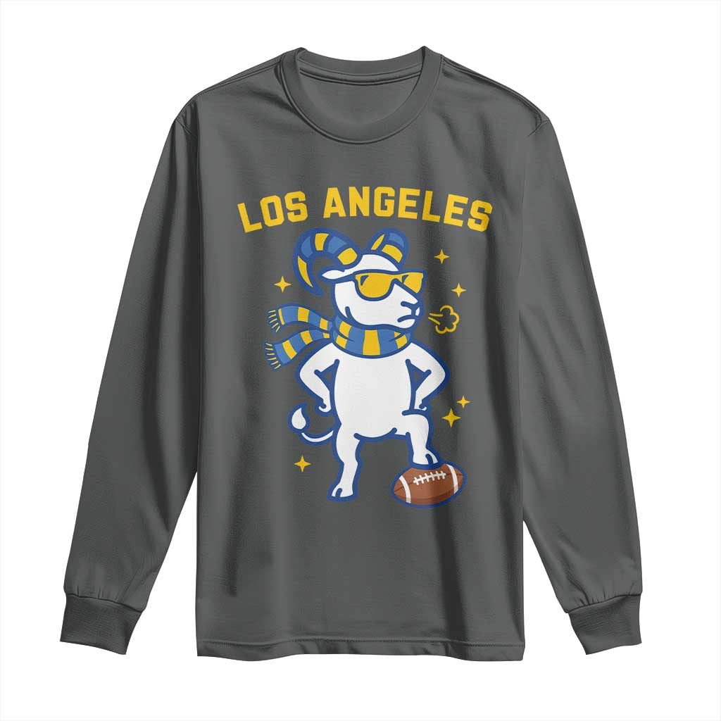 Cool Ram Football Fan Long Sleeve Shirt Royal Blue And Gold Pride