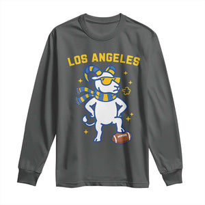 Cool Ram Football Fan Long Sleeve Shirt Royal Blue And Gold Pride