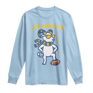 Cool Ram Football Fan Long Sleeve Shirt Royal Blue And Gold Pride